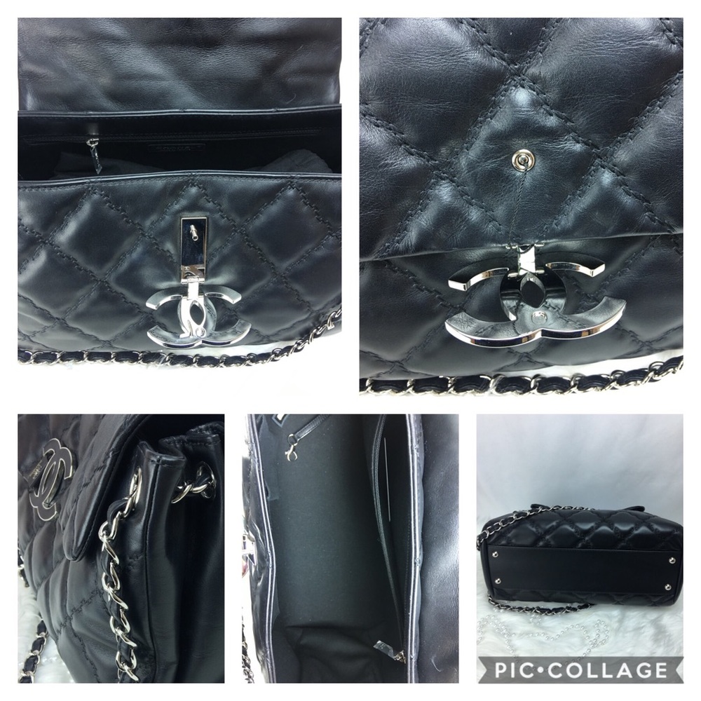 💯SOLD💯Chanel Black Diamond Quilted Lamb Leather - Picture 6 of 8